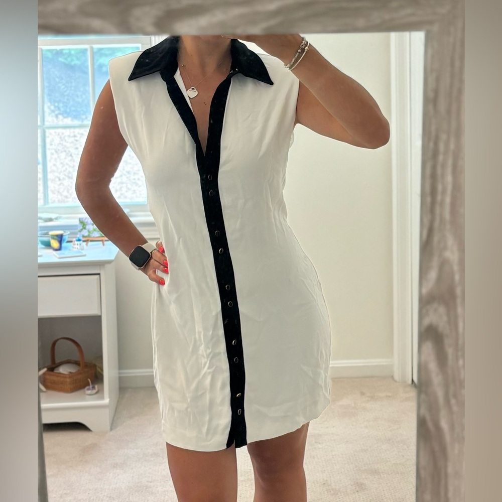 SLEEVELESS SHOULDER PAD MINI DRESS - NWT
